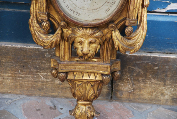 Beautiful Gilded Wood Barometer Louis XVI period