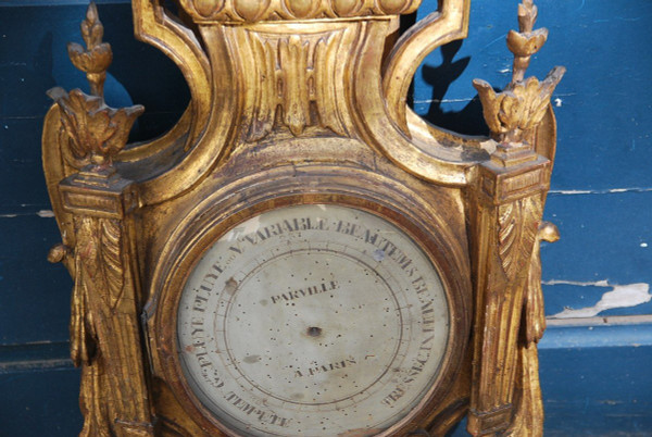 Beautiful Gilded Wood Barometer Louis XVI period