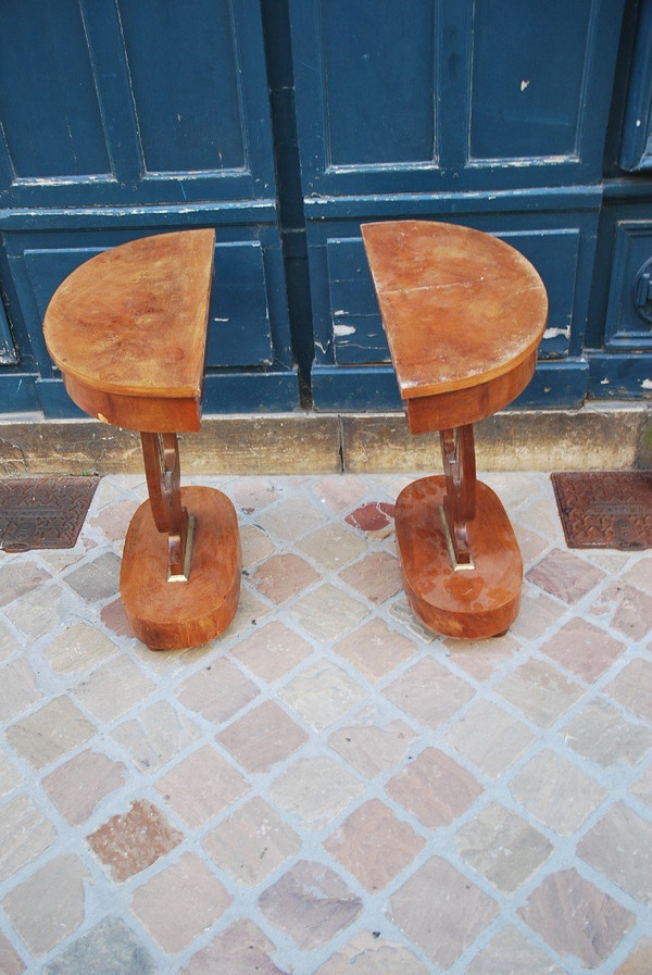 Pair Of Small Mahogany Consoles England