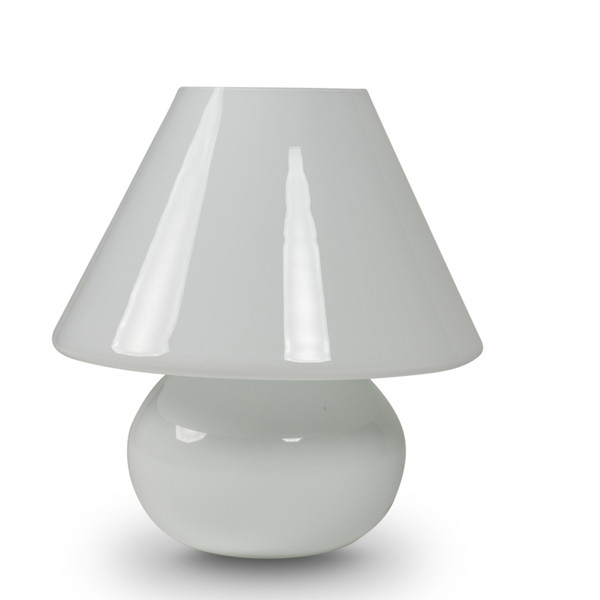 Paire de lampes en opaline blanche, années 1990