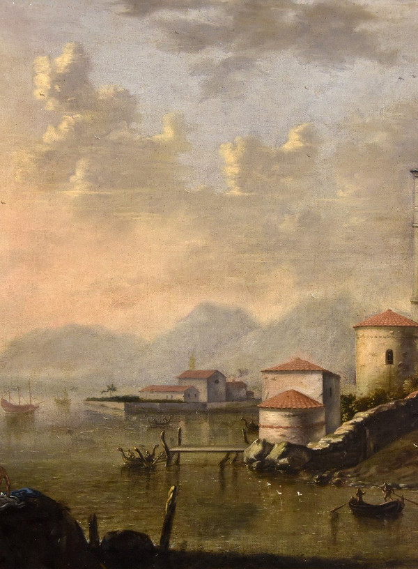 Coastal Landscape Of The Mediterranean, Flemish Painter Active In Italy In The Eighteenth Centu