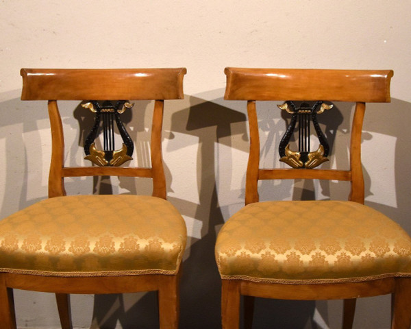 Pair Of Biedermeier Chairs, Germany 19th Century