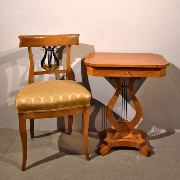 Pair Of Biedermeier Chairs, Germany 19th Century