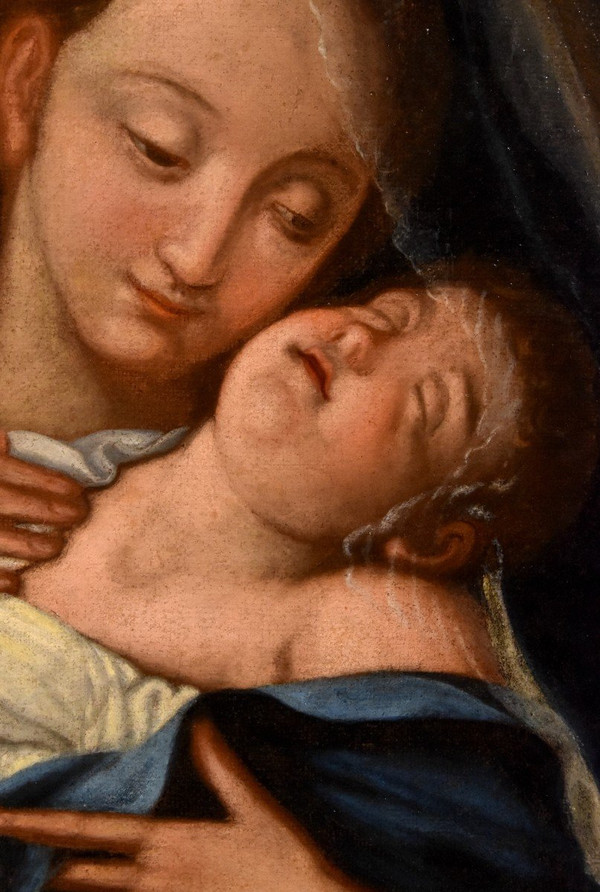 Madonna With Sleeping Child, Follower Of Giovan Battista Salvi Il Sassoferrato (1609 - 1685)