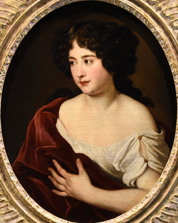 Portrait De La Jeune Duchesse Ortensia Mancini, Jacob Ferdinand Voet (anvers 1639 - Paris 1689)