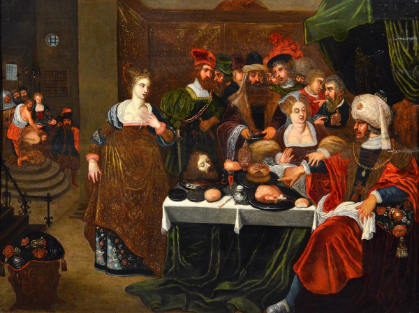 Gaspar Van Den Hoecke (antwerp, 1585 - 1648) Herod's Banquet