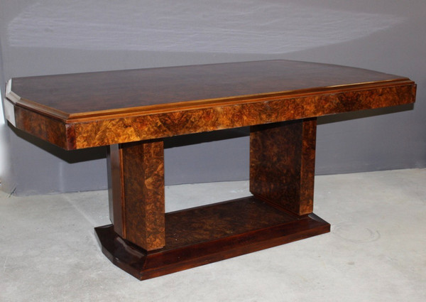 Art Deco Mahogany And Elm burl table circa 1930