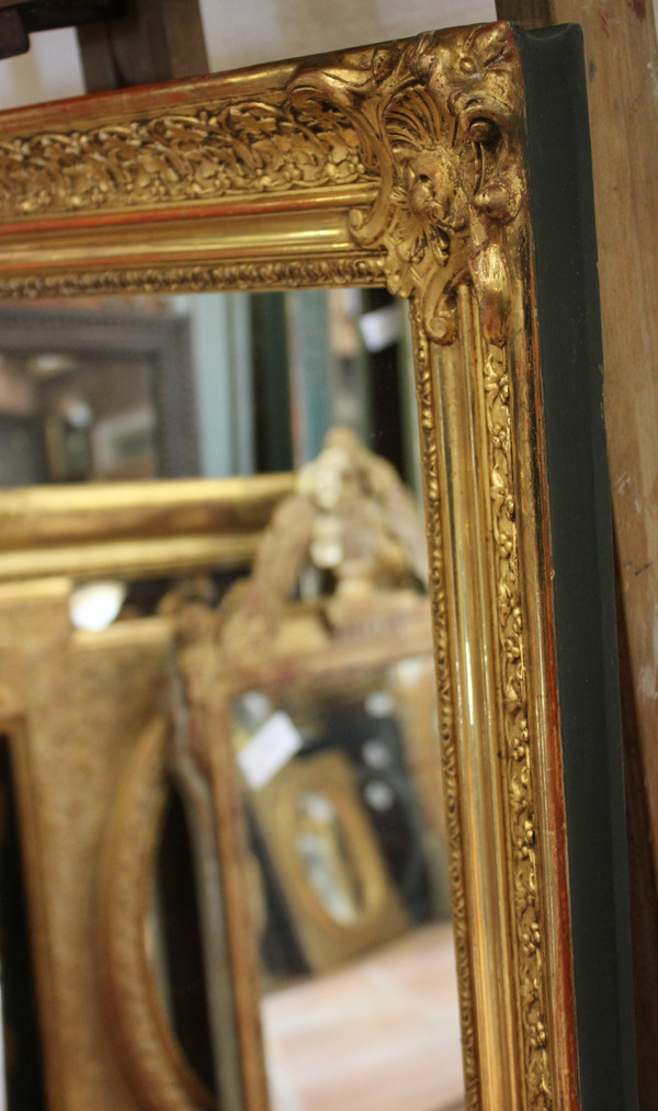 Pair Of Antique Rectangle Mirrors, Gold Leaf 52 X 93 Cm