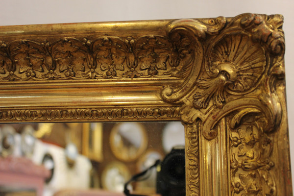 Pair Of Antique Rectangle Mirrors, Gold Leaf 52 X 93 Cm