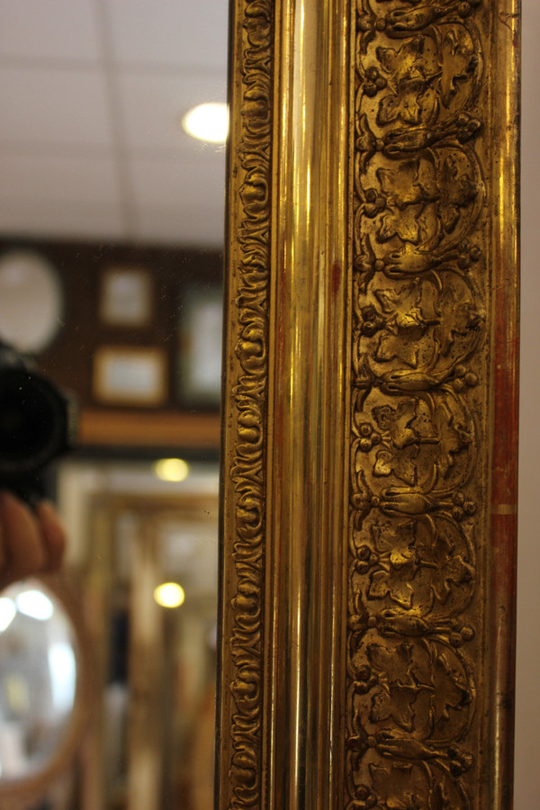 Pair Of Antique Rectangle Mirrors, Gold Leaf 52 X 93 Cm