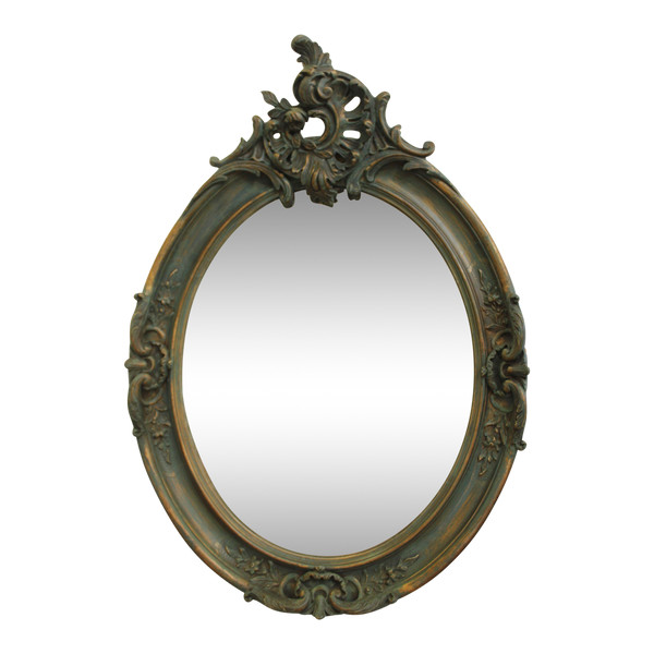 Miroir Ovale Style Louis XV, Coquille 51 X72 Cm