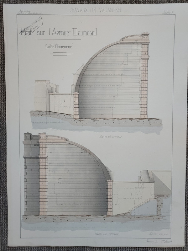 14 Dessins d'architecture 19e siècle