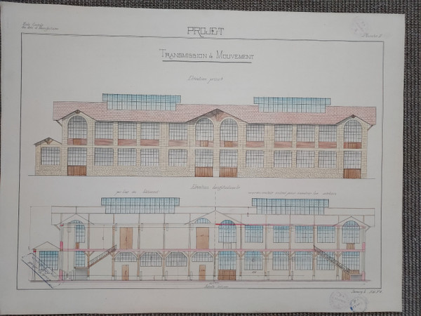 14 Dessins d'architecture 19e siècle