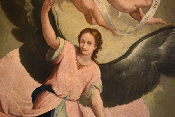 The Guardian Angel, Claudio Ridolfi (verona, C. 1570 - Corinaldo, 1644) Workshop/circle