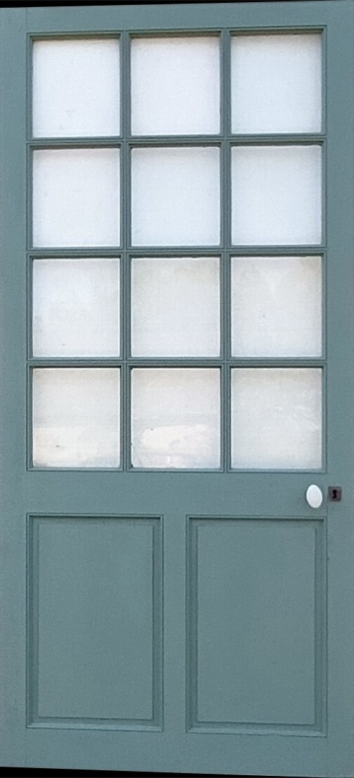 Old Glass Door With 6 Tiles