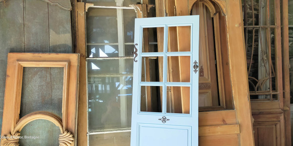 Old Glass Door With 6 Tiles