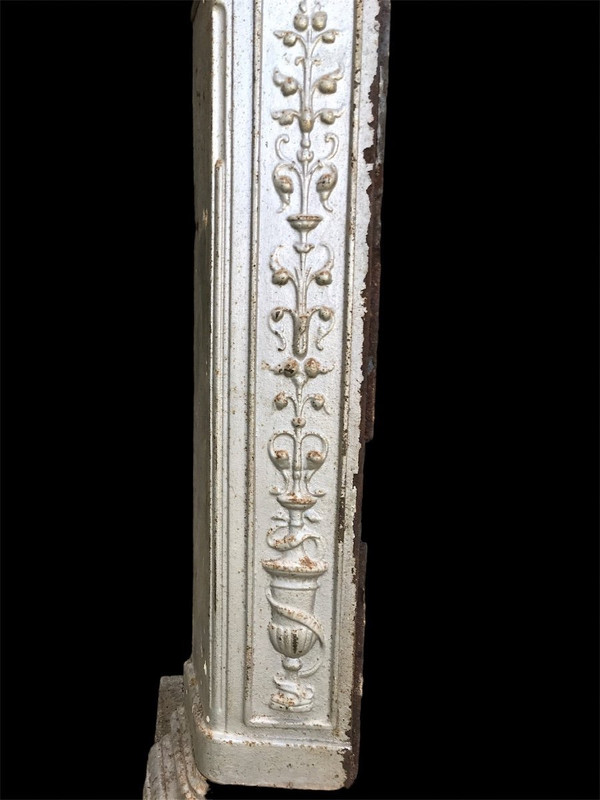 Pretty Prussian cast iron fireplace decoration from the 19th century