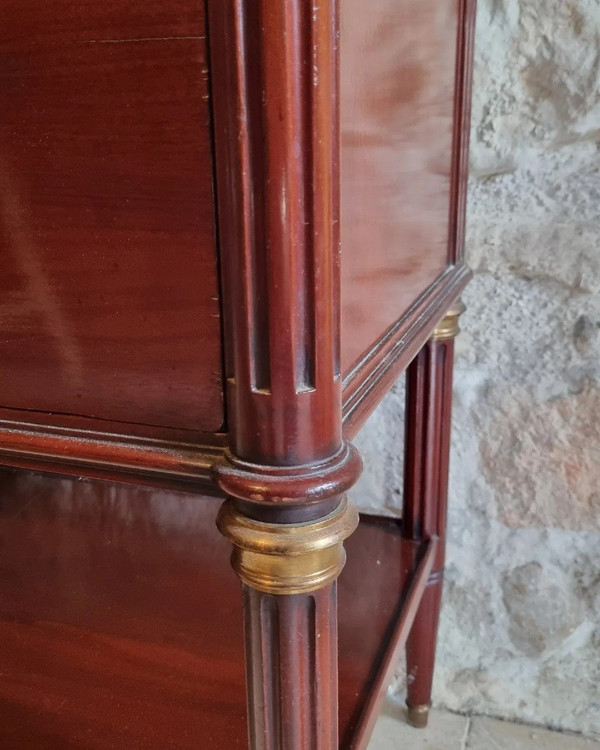 Louis XVI Style Serving Chest, In Mahogany, Stamped From Maison Mailfert