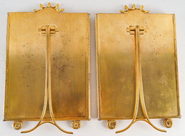 Pair Of Photo Frames In Gilt Bronze Late 19th Century