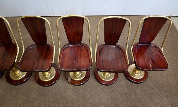 Rare Suite of Six Liner Chairs, England – Early 20th Century