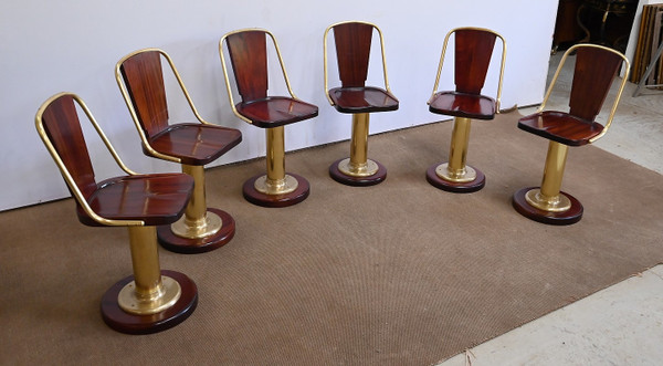 Rare Suite of Six Liner Chairs, England – Early 20th Century