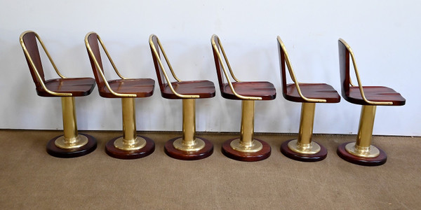 Rare Suite of Six Liner Chairs, England – Early 20th Century