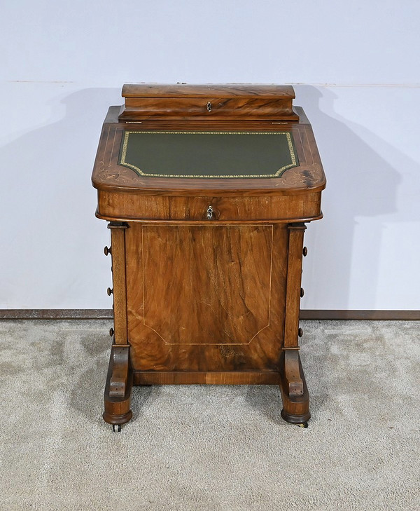 Victorian Davenport Walnut Desk, England – 1st part 19th century