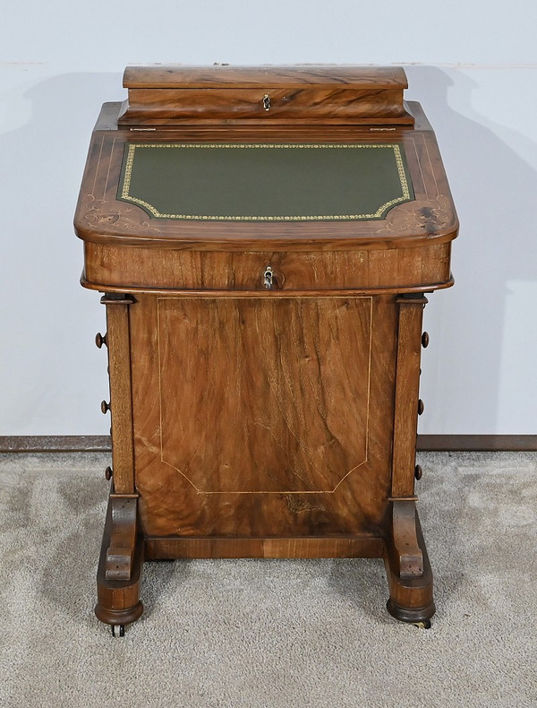 Victorian Davenport Walnut Desk, England – 1st part 19th century