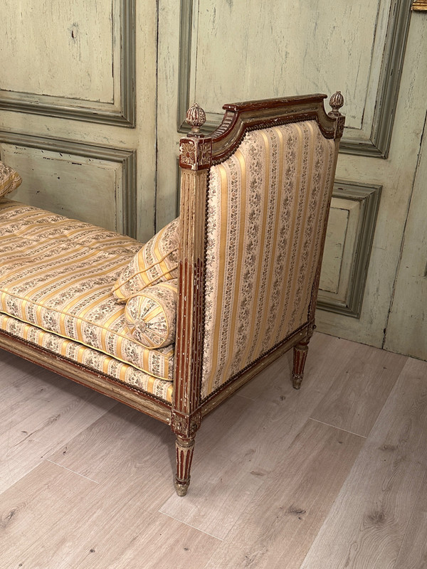 Rest Bed In Lacquered Wood, Louis XVI Period Circa 1780