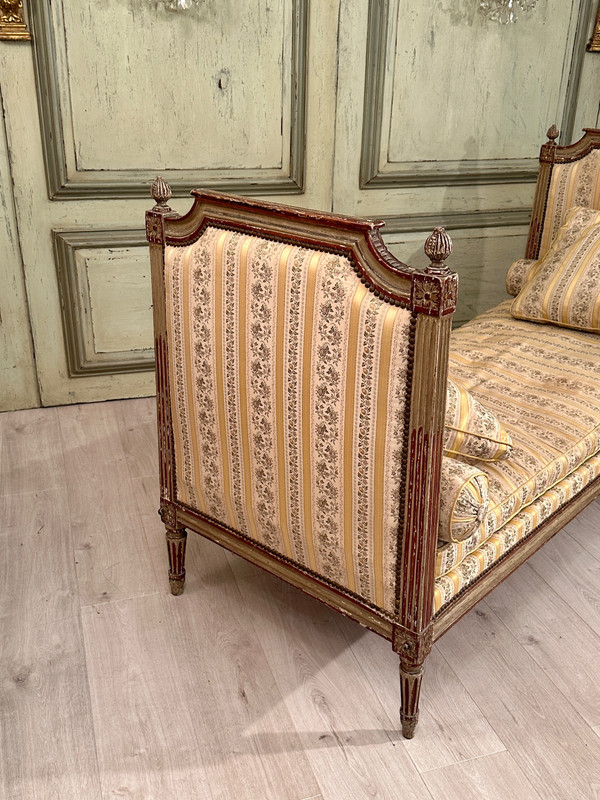 Rest Bed In Lacquered Wood, Louis XVI Period Circa 1780