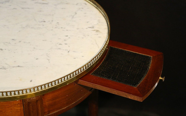 19th Century Hot Water Bottle Table, Carrara Marble