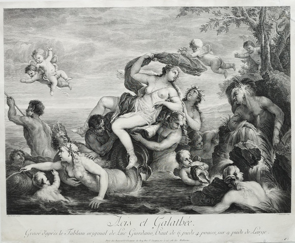 Mythological Engraving Acis and Galathée 18th