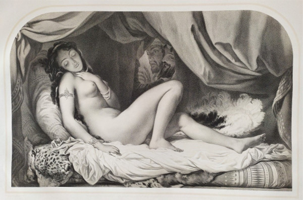 Nude Oriental Woman Orientalist Print 19th Harem