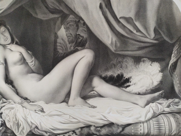 Nude Oriental Woman Orientalist Print 19th Harem