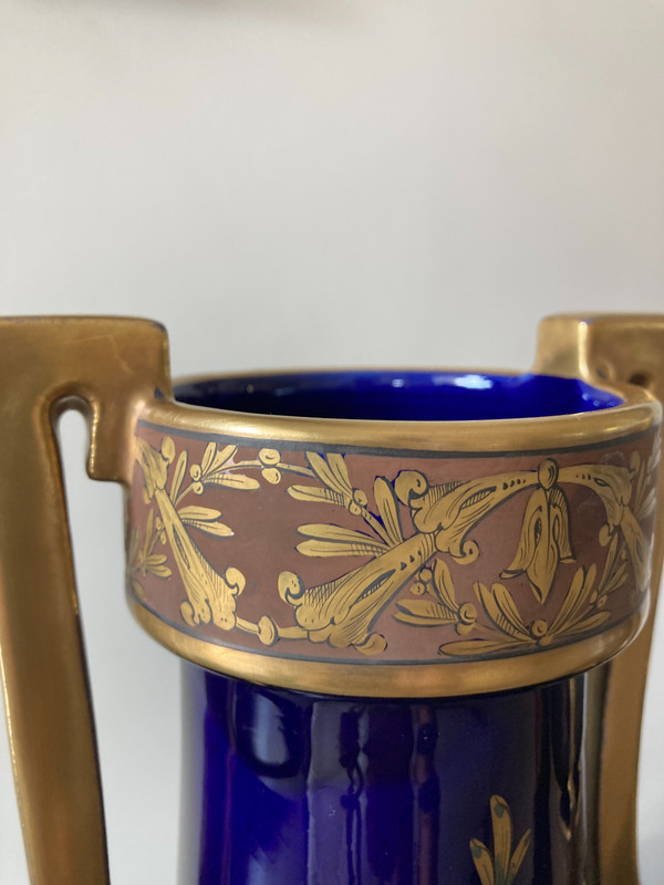 Pair of Porcelain Vases, Pinon Heuzé in Tours, Circa 1930