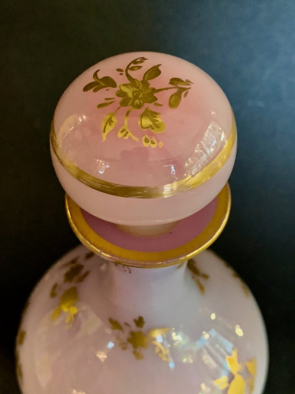 Lilac Colored Opaline Bottle