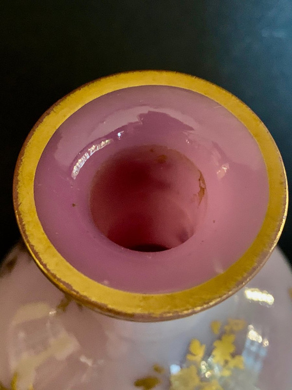 Lilac Colored Opaline Bottle