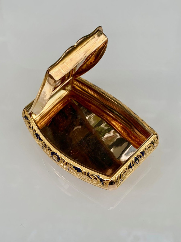 Empire Period Gold And Email Snuff Box