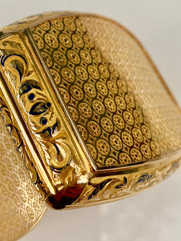 Empire Period Gold And Email Snuff Box