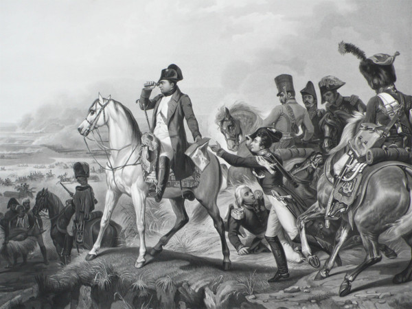 Napoléon Wagram Gravure 19éme d'après Horasce Vernet