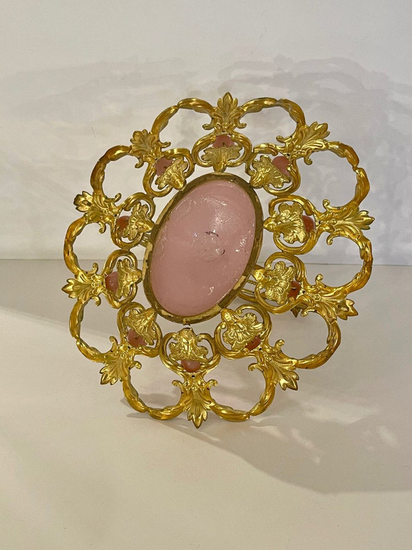 Basket In Opaline And Pomponne Napoleon III Period