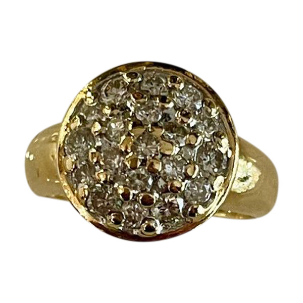 Diamond-Paved Ball Ring