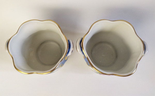 Pair Of Painted Porcelain Coolers From Samson