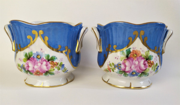 Pair Of Painted Porcelain Coolers From Samson