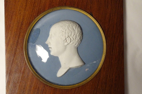 Portrait Profile Man Empire Sèvres Biscuit Romain-Vincent Jeuffroy 19th