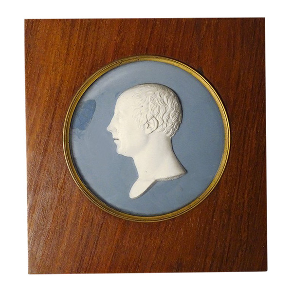 Portrait Profile Man Empire Sèvres Biscuit Romain-Vincent Jeuffroy 19th