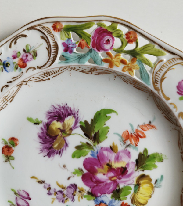 Potschappel Dresden Hand Painted Porcelain Plates