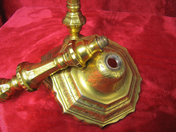 Pair Of 18th Century Regency Gilt Bronze Candlesticks.