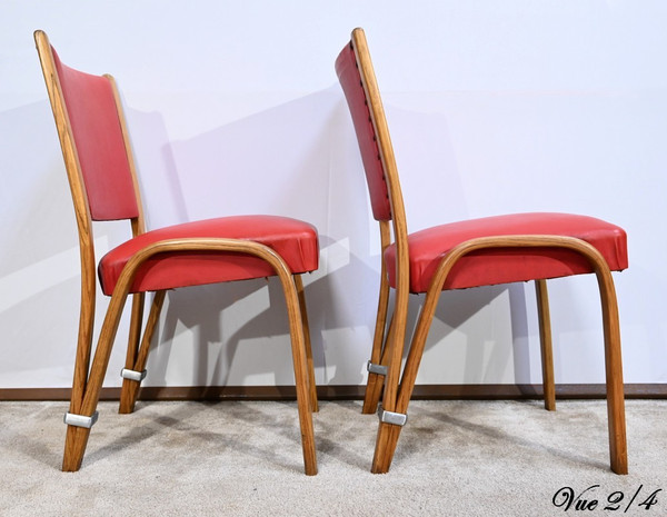 Pair of “Bow Wood” Chairs, signed H.Steiner – 1950