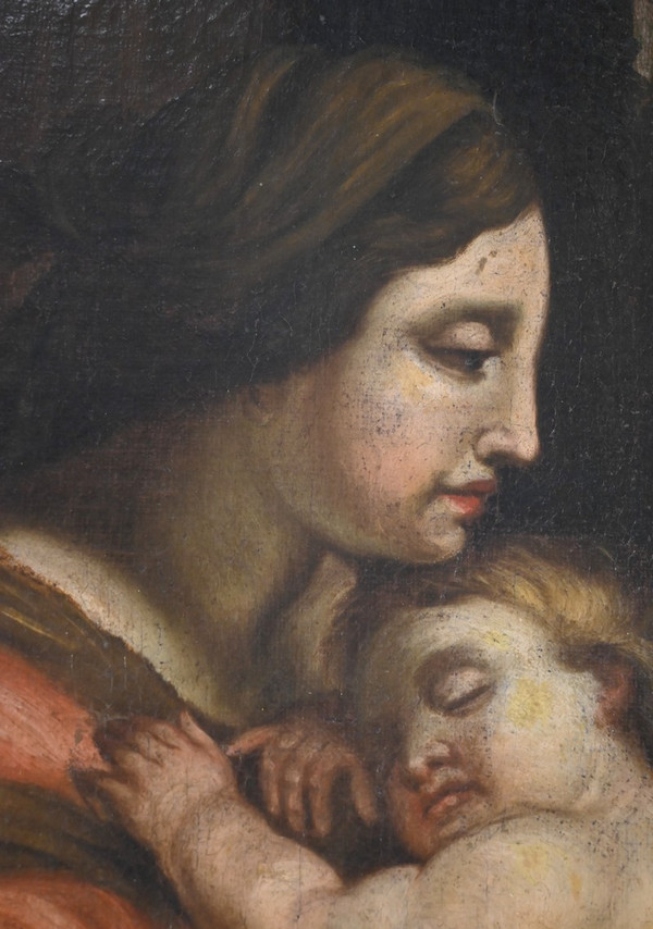 Oil Painting “Madonna and Child”, 19th century school – Late 19th century